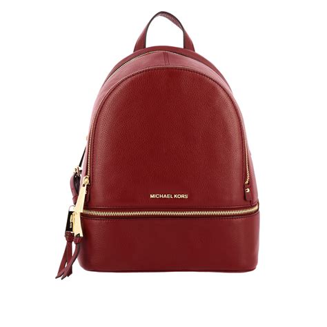 Rhea cloth backpack Michael Kors Burgundy in Cloth 